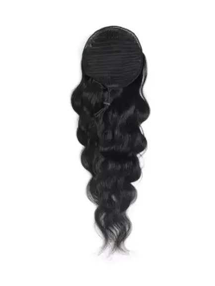 Raw Drawstring Wavy Ponytail