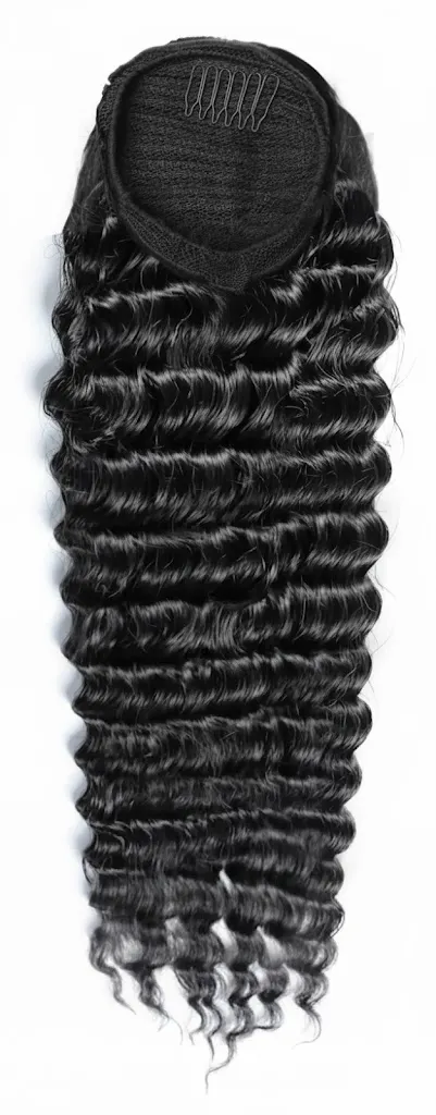 Raw Drawstring Deep Wave Ponytail 