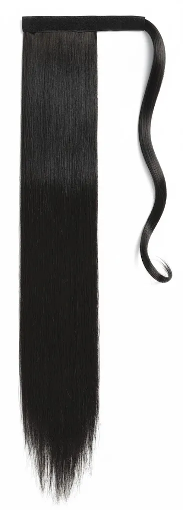 Raw Wrap-Around Sleek Straight Ponytail 