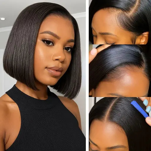 Silky Straight 5x6 Closure Bob Wig - Glueless - Raw Hair
